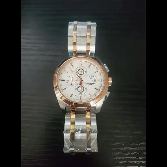 🔥NEW Tissot Couturier Tachymeter Chronograph Rose Gold Men's Watch - Picture 2 of 5